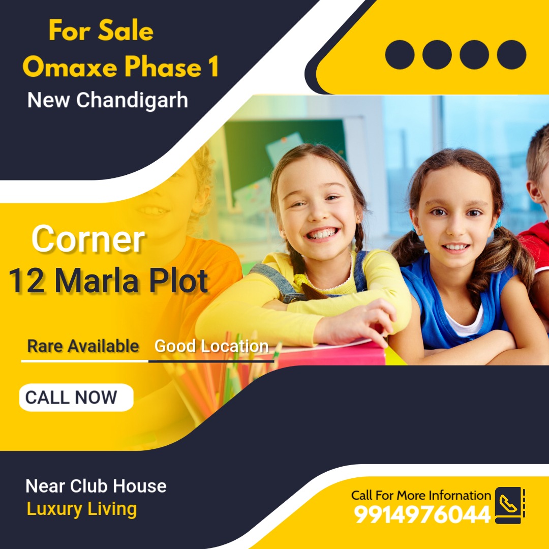 Corner 12 Marla Plot in Omaxe Phase 1 New Chandigarh